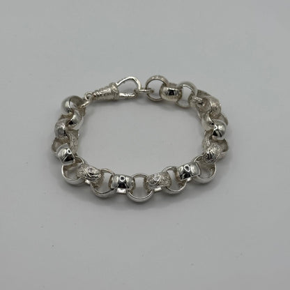 Silver Belcher Bracelet - 13mm