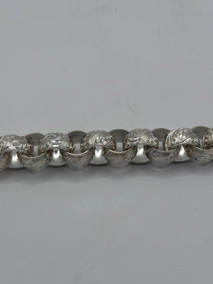 Silver Belcher Bracelet - 21mm