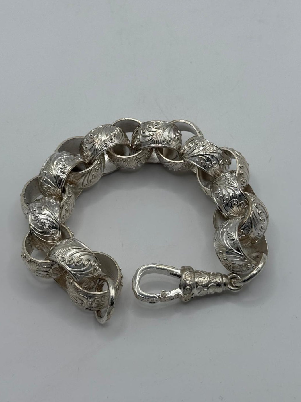 Silver Belcher Bracelet - 21mm