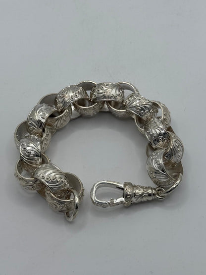 Silver Belcher Bracelet - 21mm