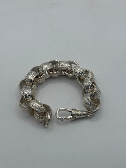 Silver Belcher Bracelet - 21mm