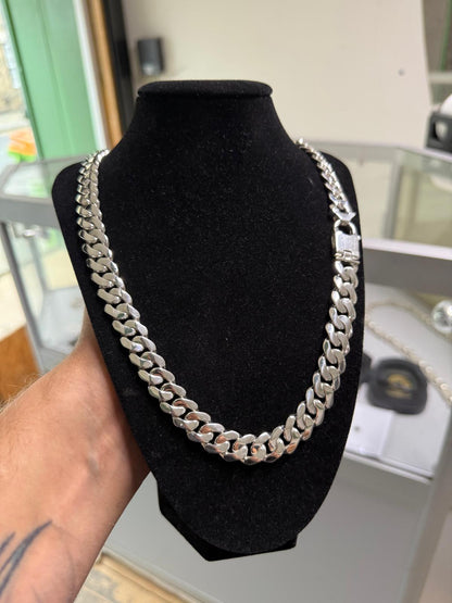 Silver Curb Chain 13mm
